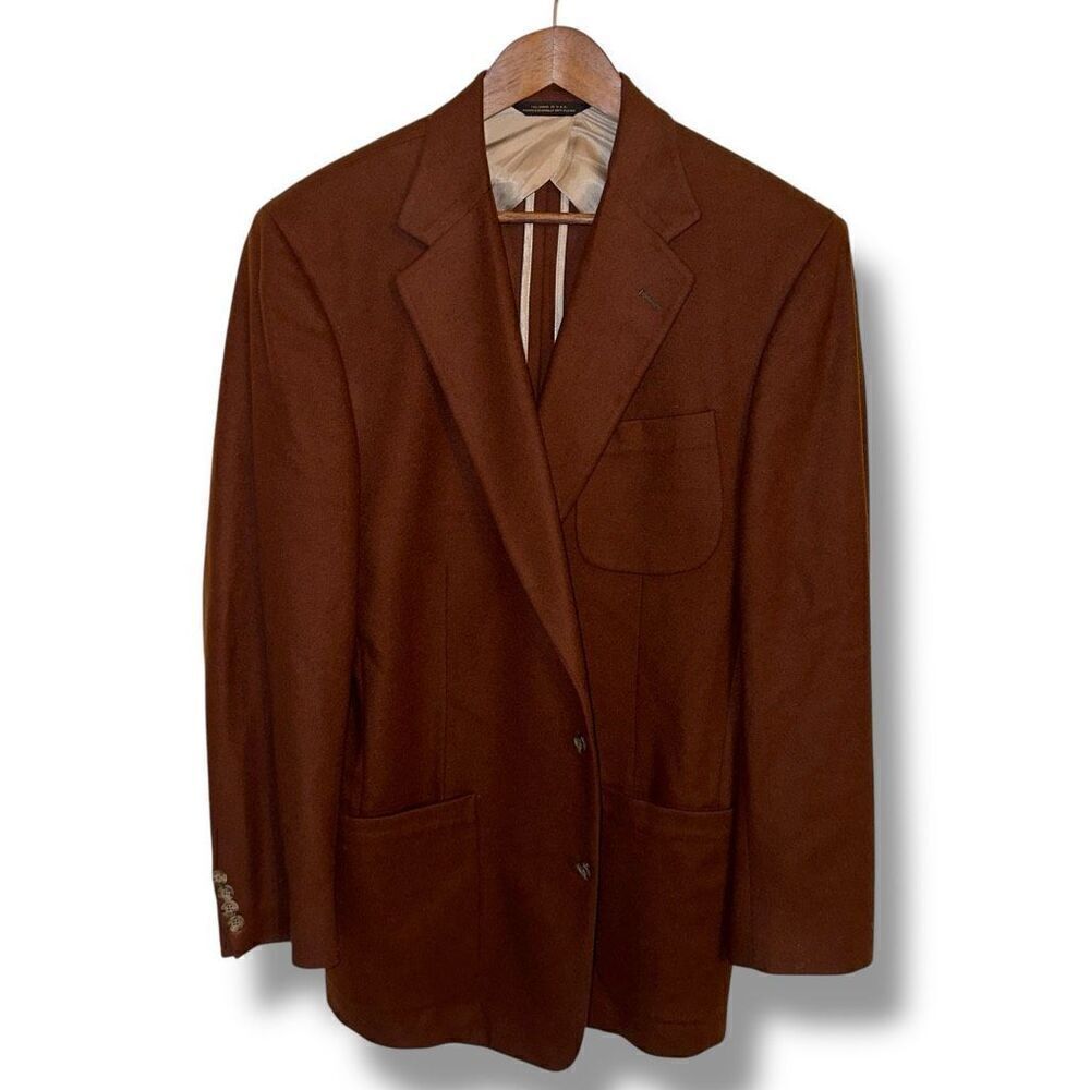 Tom James Chocolate Brown Tweed Sport Coat Size 42R